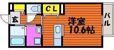 フィカーサ堀南(1K/1階)の間取り写真