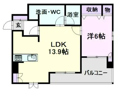 イルフィオーレ(1LDK/2階)の間取り写真
