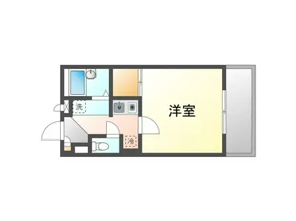 レオネクストゆうな(1K/3階)の間取り写真