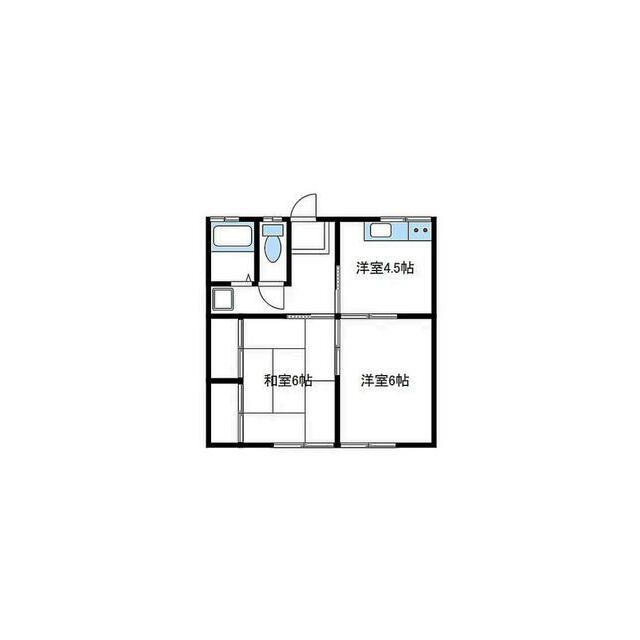 グリーンコーポI(2DK/2階)の間取り写真