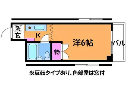 コーポ天文台(1K/3階)の間取り写真