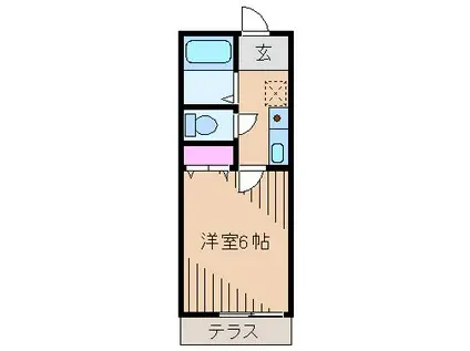 イーグル小机(1K/1階)の間取り写真
