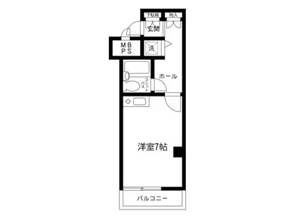 ダイアパレス北千住第2(ワンルーム/9階)の間取り写真