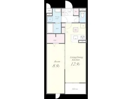 T ANNEX(1LDK/1階)の間取り写真