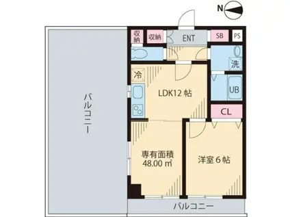 SWEET HILLS瑞江(1LDK/5階)の間取り写真