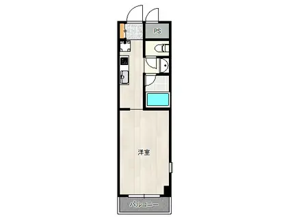 ラピスマンション(1K/2階)の間取り写真