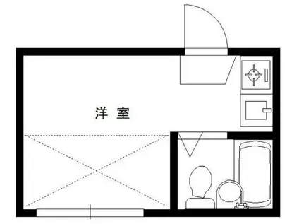 ライフピアバイオレット(ワンルーム/2階)の間取り写真