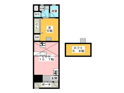 M STYLE(1LDK/1階)の間取り写真