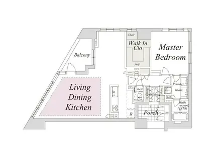 THE CONOE 代官山(1LDK/9階)の間取り写真