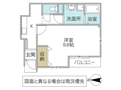 ルミナスメゾン(1K/1階)の間取り写真