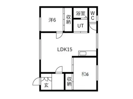 ハイツ稲穂(2DK/3階)の間取り写真