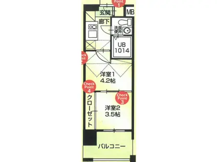 NO60 V TOWER 天神(2K/6階)の間取り写真