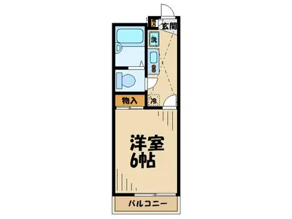 レオパレスグリーンハイツ(1K/3階)の間取り写真