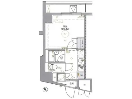 セジョリ田園調布(1K/7階)の間取り写真