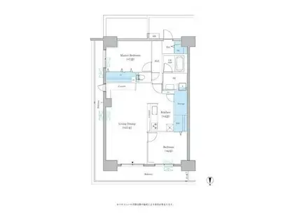 グランセジュール大国町 北棟(2LDK/2階)の間取り写真