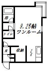 コットンハウス22(ワンルーム/2階)の間取り写真