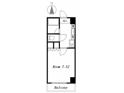 パティオ中野(1K/2階)の間取り写真