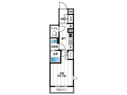 イアース新宿中井(1K/4階)の間取り写真