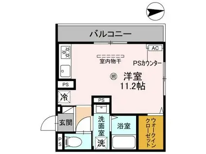 SINCERITE(ワンルーム/3階)の間取り写真