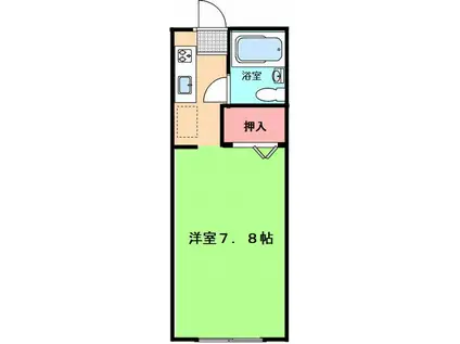 プリメーラ伊勢原(1K/2階)の間取り写真