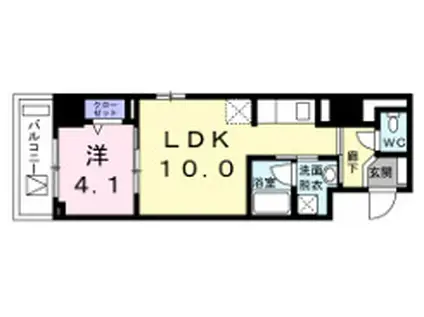 ケヤキグランデI(1LDK/7階)の間取り写真