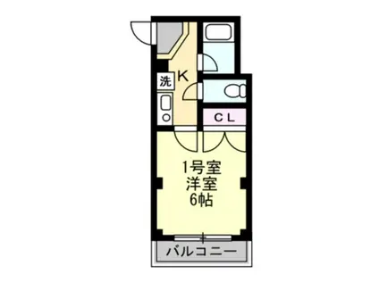 プレステージ相武台(1K/4階)の間取り写真