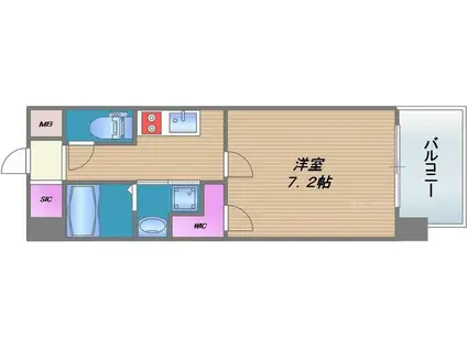 VERTEX(1K/2階)の間取り写真