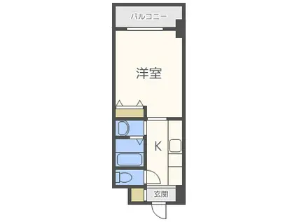 KDXレジデンス難波(1K/3階)の間取り写真