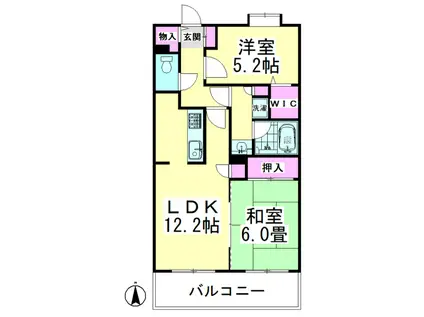 パークアベニュー・シンヤ(2LDK/3階)の間取り写真