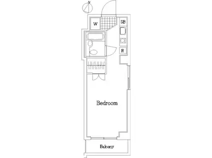 サンテミリオン西国分寺(ワンルーム/2階)の間取り写真