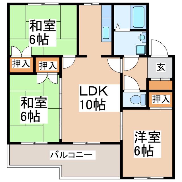 ラ・フォーレ21(3LDK/2階)の間取り写真
