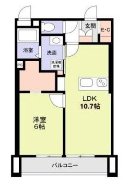 SOLEIL FLEUR(1LDK/2階)の間取り写真