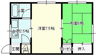 吉田アパート(2K/2階)の間取り写真