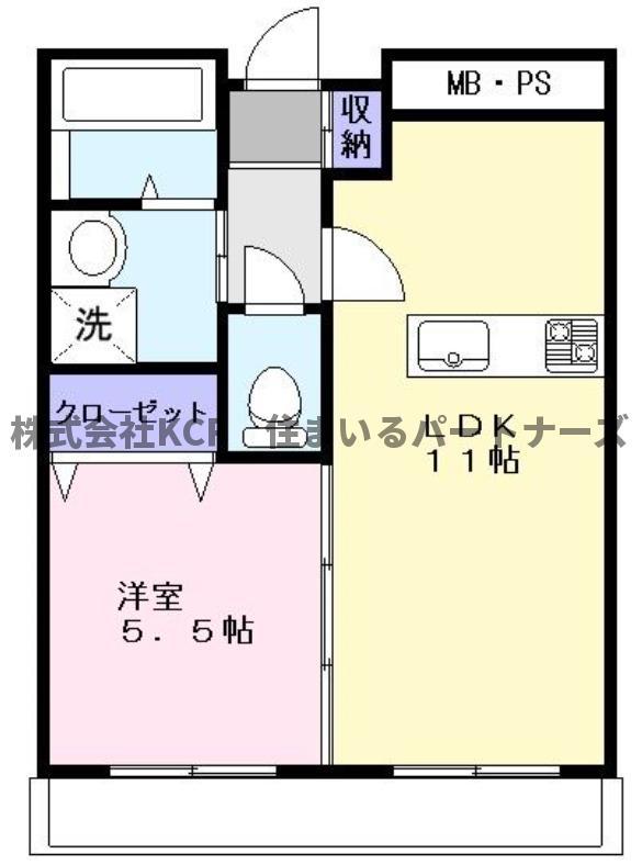 ブランドルフ(1LDK/3階)の間取り写真