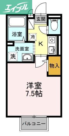 サンシャインパレスC棟(1K/2階)の間取り写真