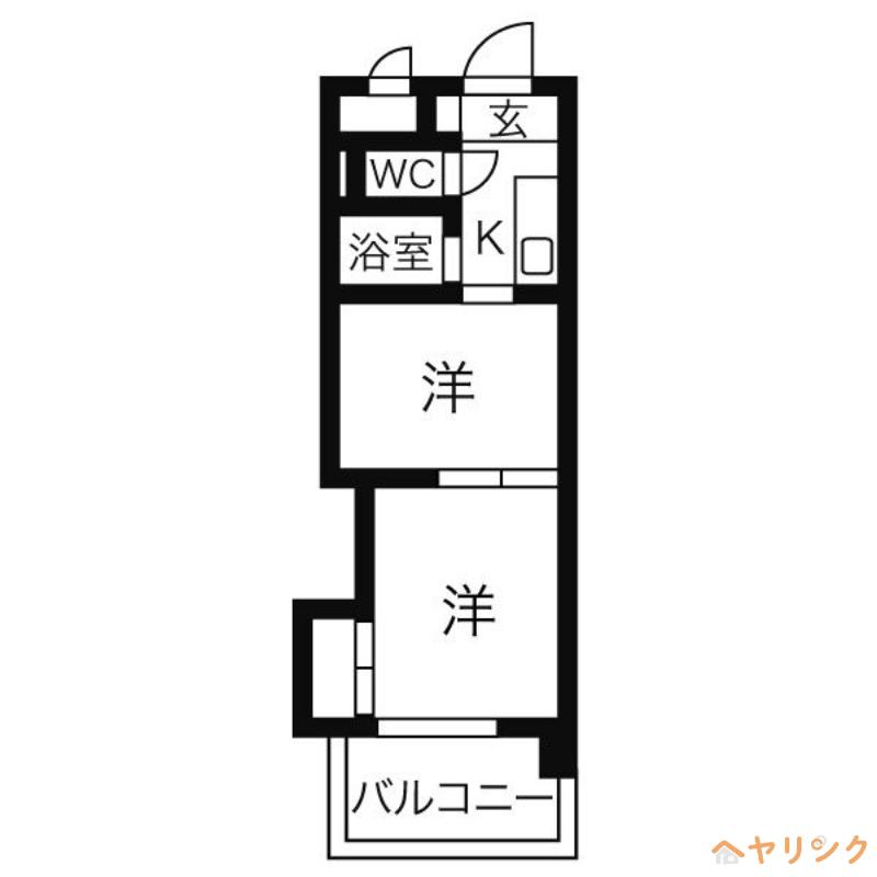 グリーンピア三郷(2K/7階)の間取り写真