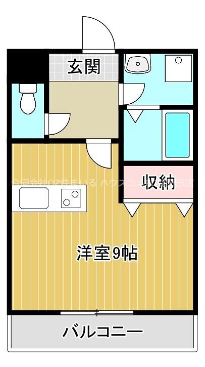 ルミナス大美野(ワンルーム/3階)の間取り写真