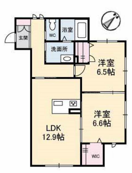 シャーメゾン フォレスト(2LDK/1階)の間取り写真