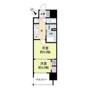 ARTIZA堺(1DK/11階)の間取り写真