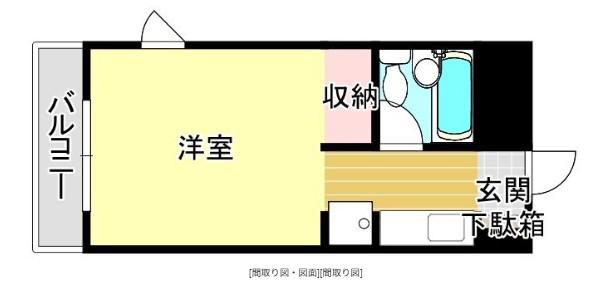 サンライフ博多壱番館(ワンルーム/1階)の間取り写真