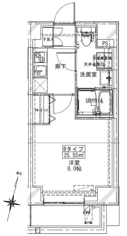THE MARK COURT II(1K/7階)の間取り写真