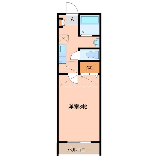 ソレイユパルク7番館(1K/2階)の間取り写真