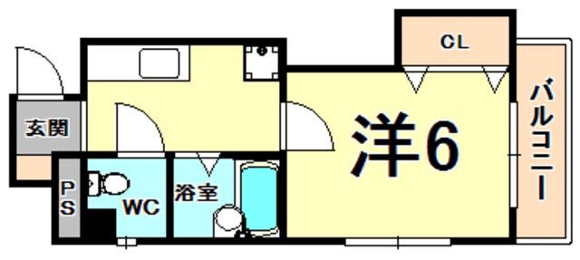 ユミール(1K/3階)の間取り写真