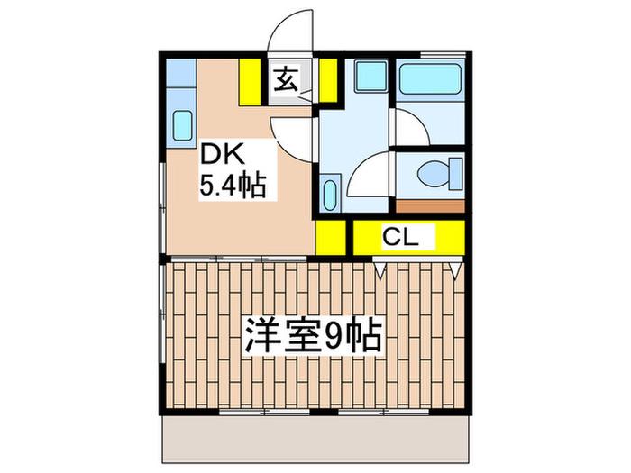 第五石原谷コーポ2(1DK/1階)の間取り写真