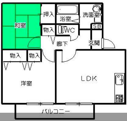 グレースレジデンス(2LDK/2階)の間取り写真