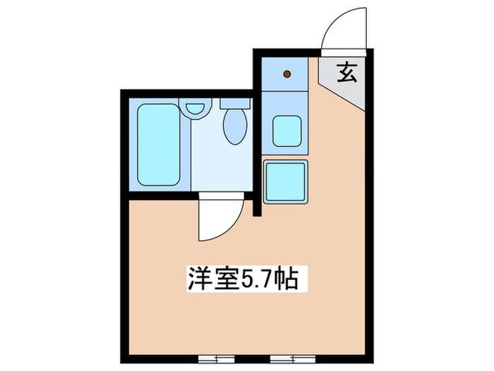 アーバンスクエア豊玉B棟(ワンルーム/1階)の間取り写真