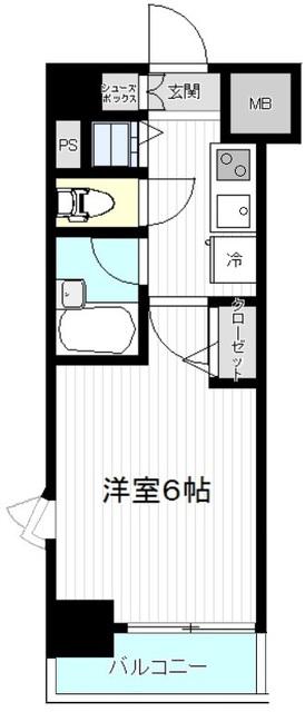 メナージュ・クレール(1K/6階)の間取り写真