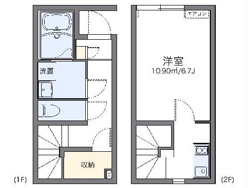 レオネクストプリマヴェーラ(1K/1階)の間取り写真