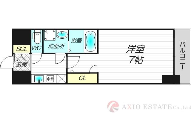 ライジングメゾン新大阪サウス(1K/8階)の間取り写真
