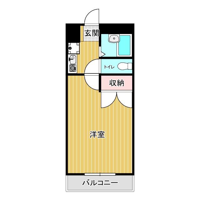 レジデンスけやき(1K/3階)の間取り写真